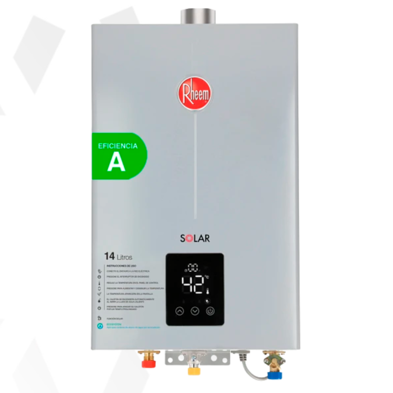 Calefón 14L Tiro Forzado digital Gas Licuado Rheem